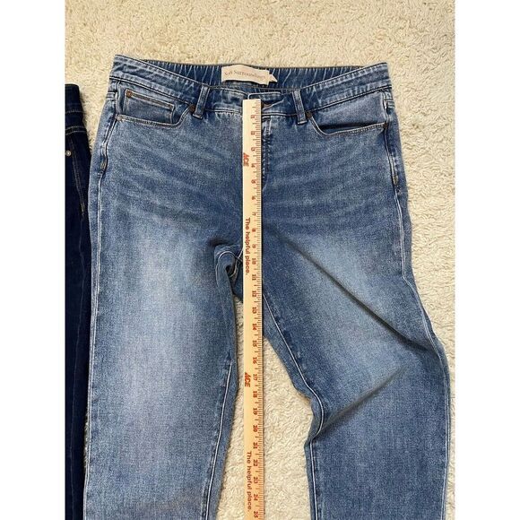 Soft Surroundings Jeans Size L Blue Denim Pull On Slim The Ultimate 2 Pairs - Picture 8 of 16